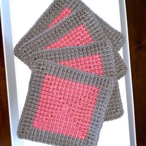 Crochet Granny squares 4pc